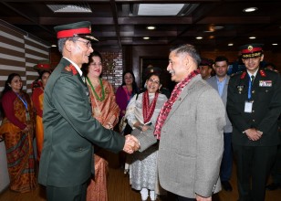 पाँच दिने नेपाल भ्रमण पूरा गरी इन्डियन स्थल सेनाध्यक्ष द्विवेदी स्वदेश फिर्ता