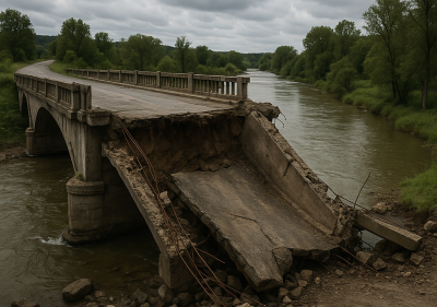 पूर्वपश्चिम राजमार्गको चोरमारामा पुल भासिएपछि वैकल्पिक सडकबाट सवारी आवातजावत
