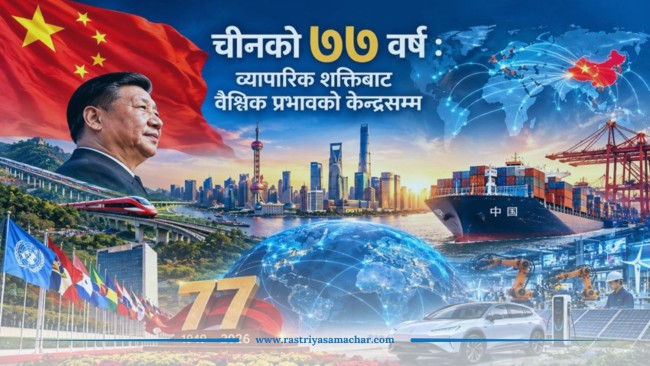 चीनको ७७ वर्ष : व्यापारिक शक्तिबाट वैश्विक प्रभावको केन्द्रसम्म