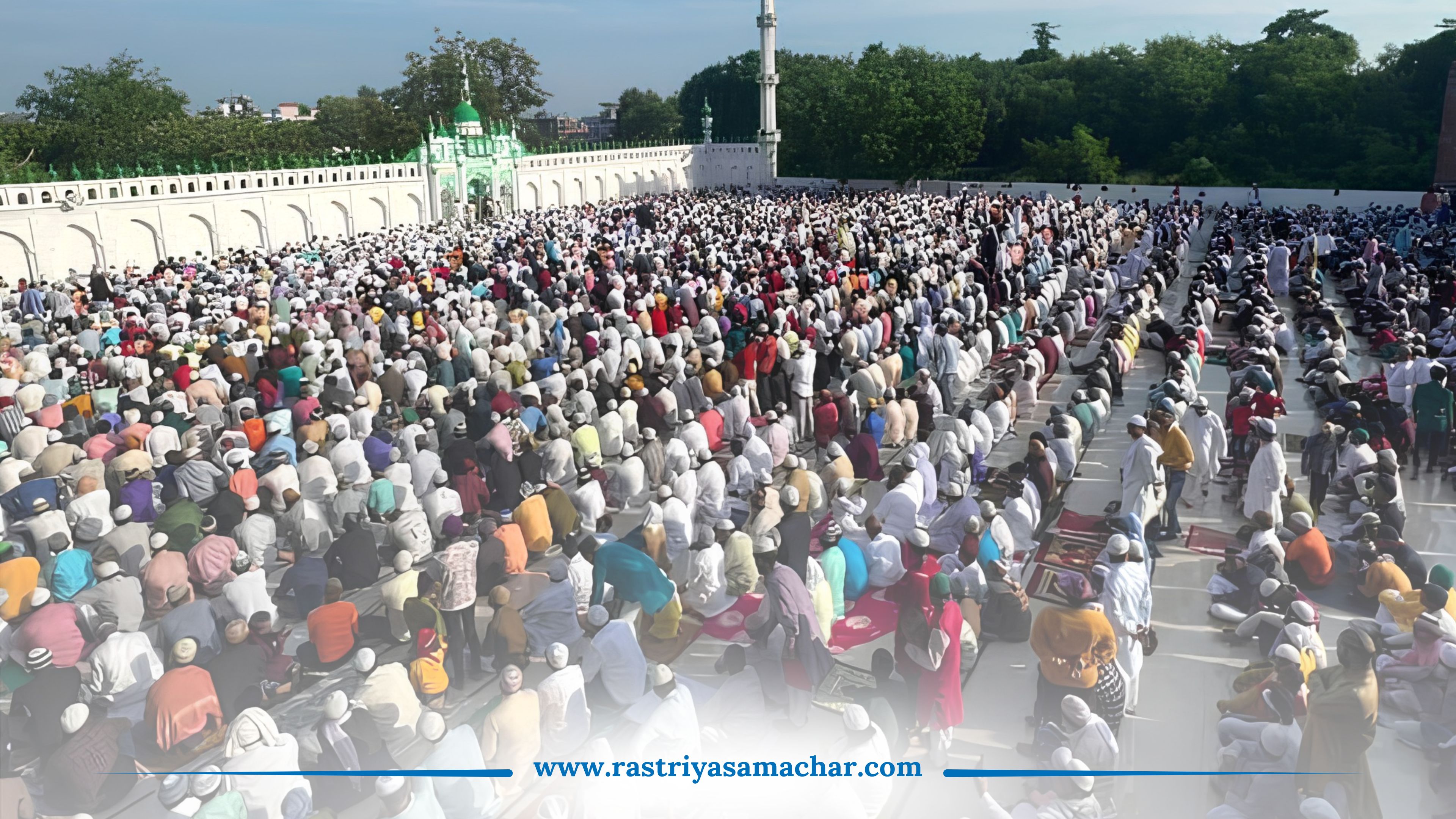 मुस्लिम धर्मावलम्बीले बकर इद (इदुल जोहा) मनाउँदै