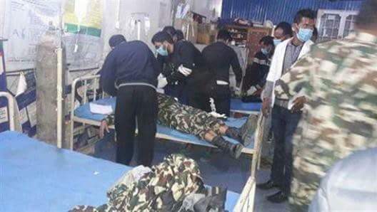 सेनाको ट्रक दुर्घटना १४ घाईते २ को अवस्था गम्भीर