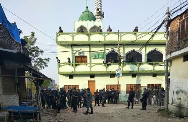 भारत जिन्दावाद नाराका साथ कपिलवस्तु स्थित मस्जिद तोडफोडको प्रयास