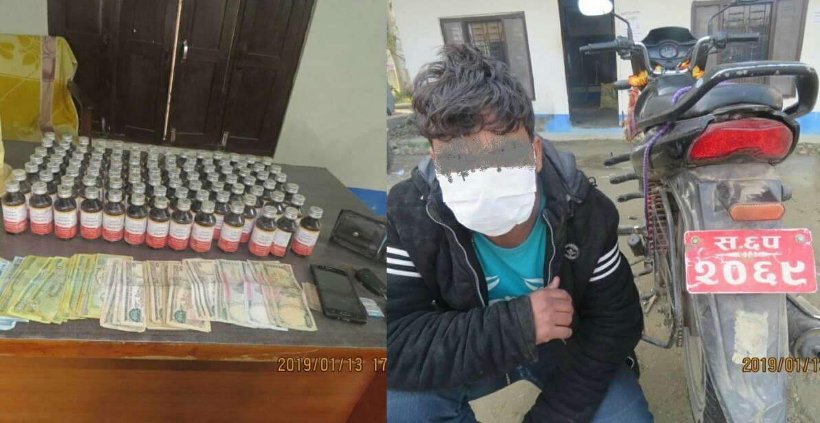 लागू औषध सहित सिरहाबाट एक पक्राउ