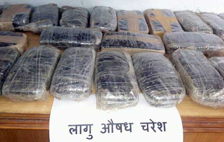 काठमाडाैंमा २१ किलो चरेससहित चार पक्राउ