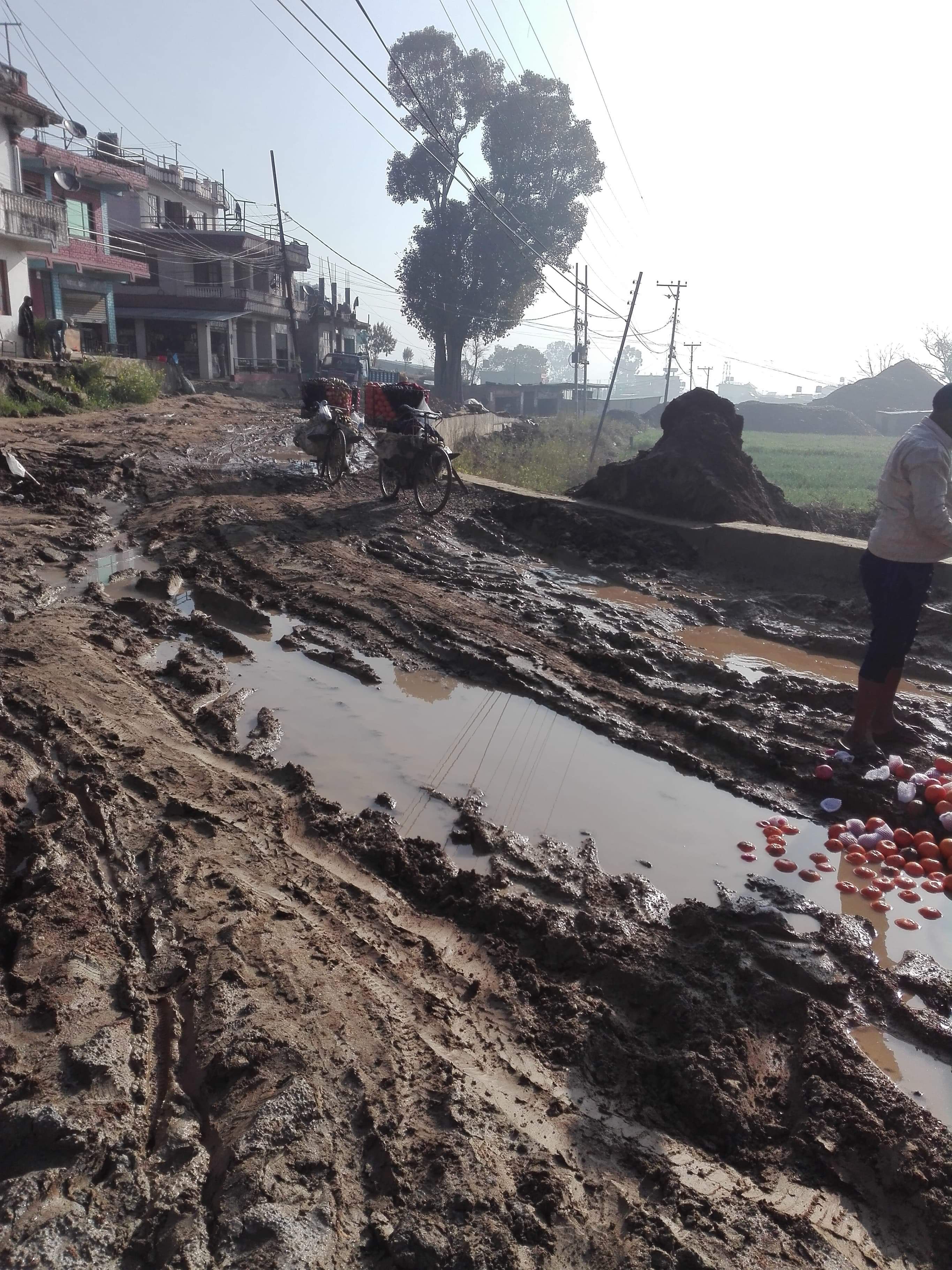 कागेश्वरी मनोहरा नगरपालिकामा पैदल यात्री समेतलाई हिड्न कठिनाई