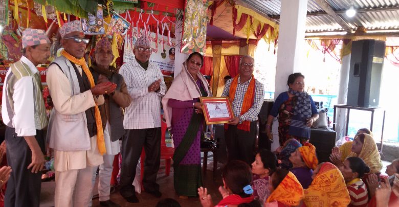 सभासद राईद्वारा सामुदायीक भवनको शिल्यान्यास
