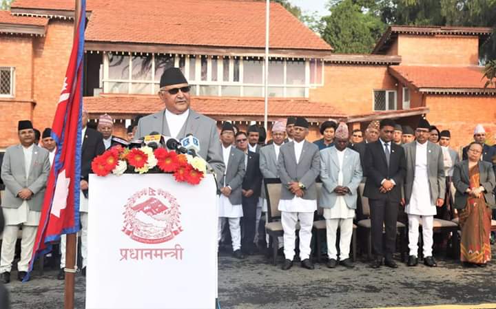 प्रधानमन्त्रीको सम्बोधनलाई माओवादी मन्त्रीको बहिष्कार