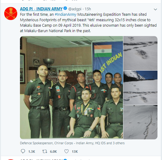 ‘यति’का पाइलाकाे छाप मकालुमा भेटियाेको पुष्टि