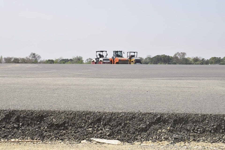 गौतम बुद्ध विमानस्थलको धावन मार्ग निर्माण सम्पन्न