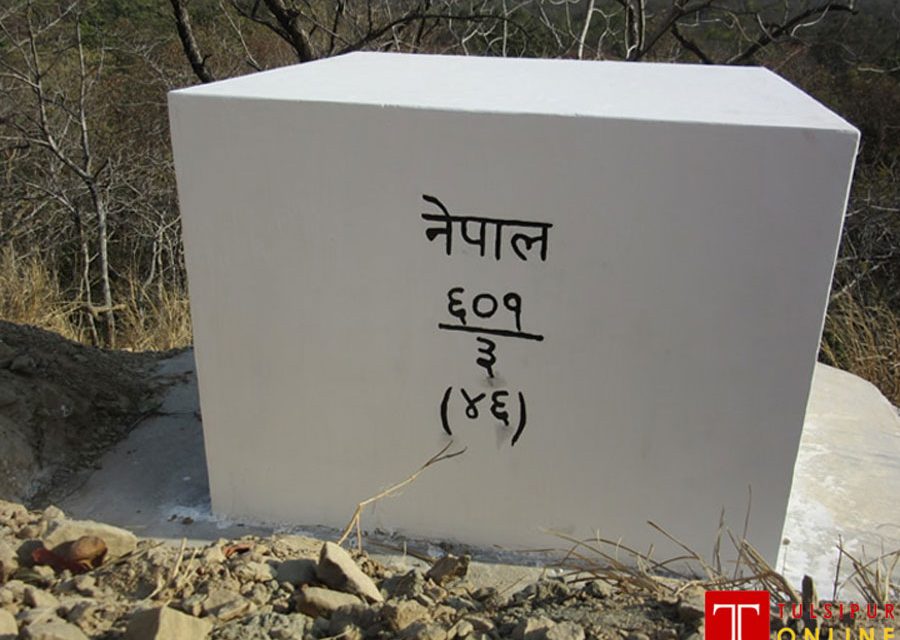 नेपाल भारतको दशगजा क्षेत्रमा सीमास्तम्भ निर्माण
