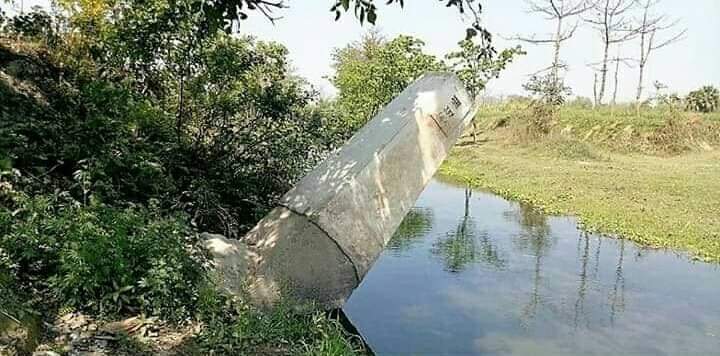 यो वर्षको बाढीले चार सीमा स्तम्भमा क्षति