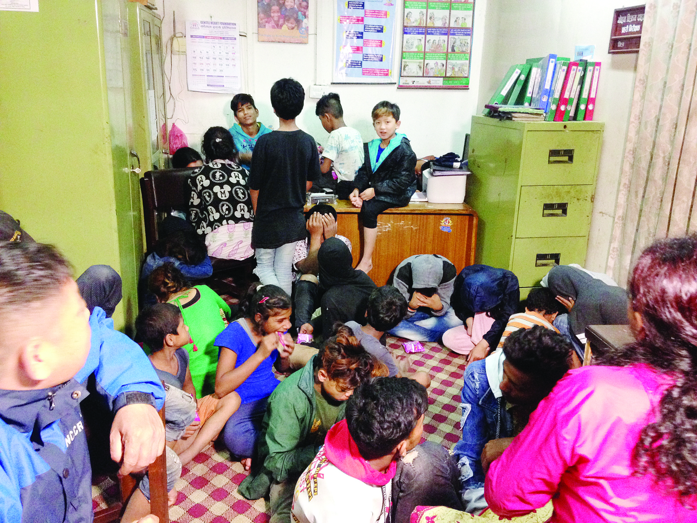 मध्यरातमा ४५ सडक बालबालिकाको उद्धार