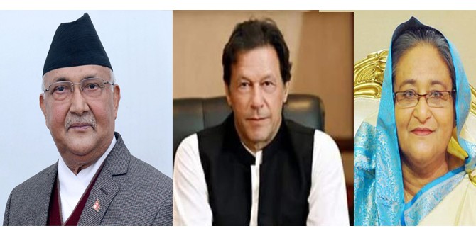 प्रधानमन्त्री ओली पाकिस्तानी र बङ्गलादेशी समकक्षीलाई भेट्दै