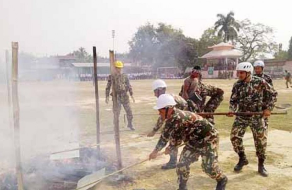 सेनाद्वारा नियन्त्रण र घाइतेको उद्धार
