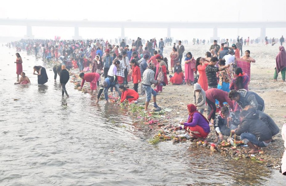 कोशीमा स्नान गर्न आउनेको घुइँचो