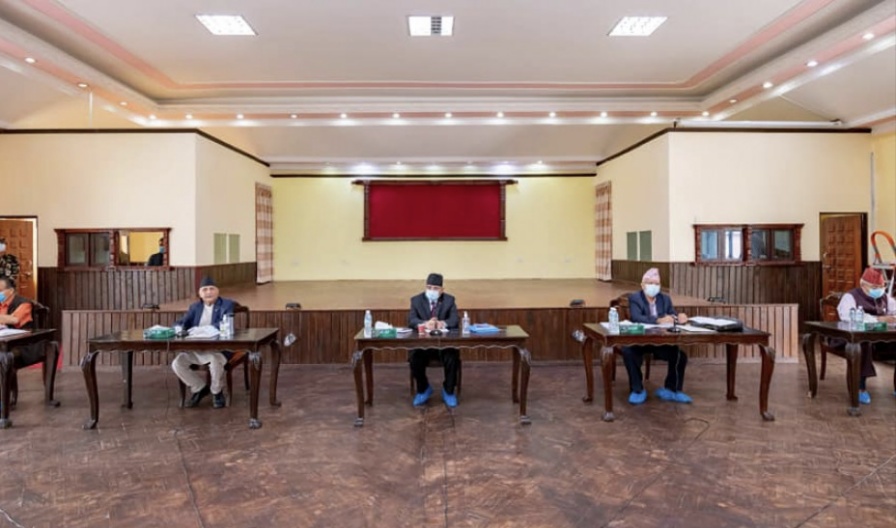 २० मिनेट बैठकमा बसेर बाहिरिए ओली