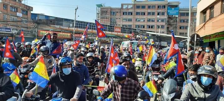 राजसंस्थाको पक्षमा राप्रपाद्वारा ललितपुरमा प्रदर्शन